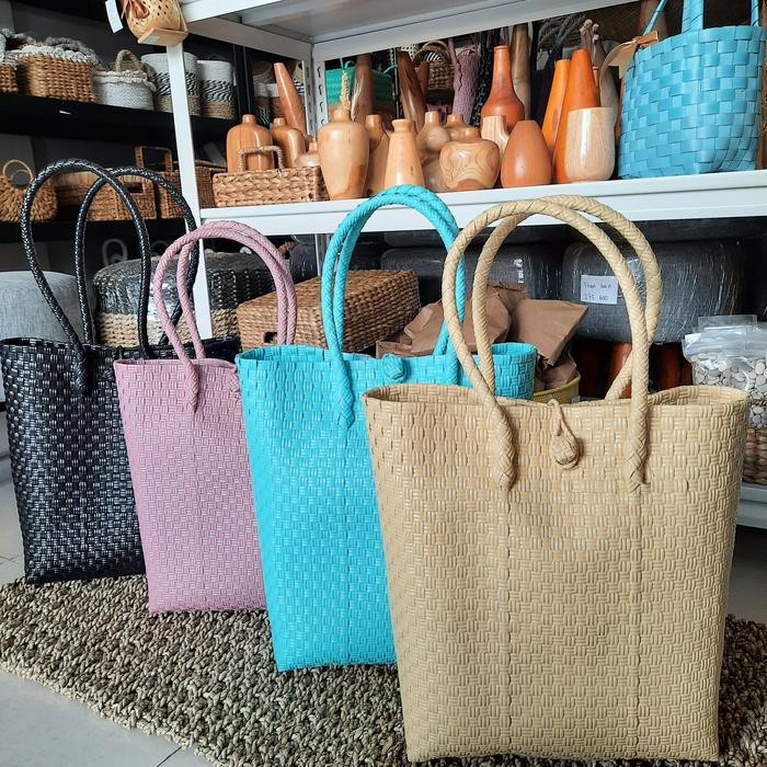 PREMIUM Tas Anyaman / Tas Jali / Tas Belanja / Tas LAPTOP BIG SIZE E43