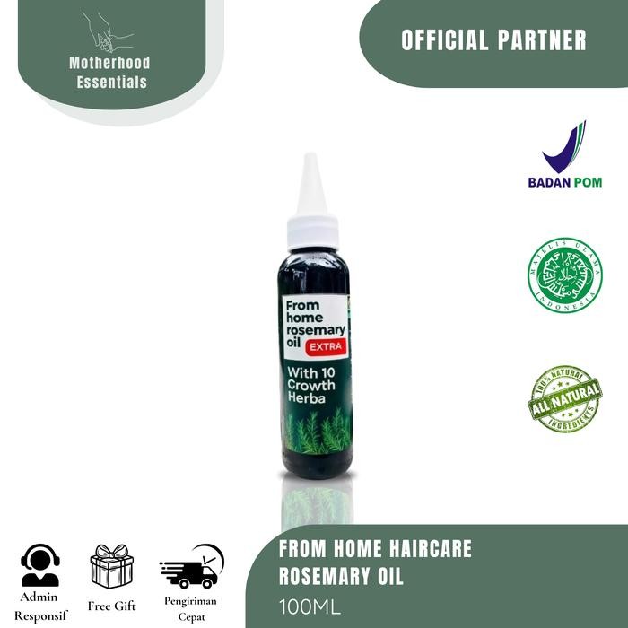 FROM HOME ROSEMARY OIL (FREE GIFT) Perawatan Rambut Rontok Rusak 100ML Perawatan Rambut Mengembang /