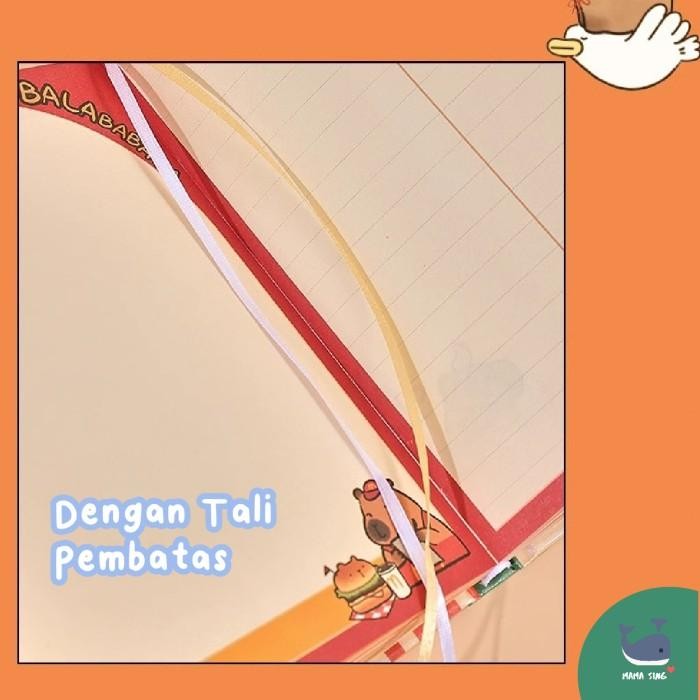 

Mama Sing Capybara Series - Buku Notes B6 Bergambar Warna 200 Halaman Notebook Hardcover Buku Tulis