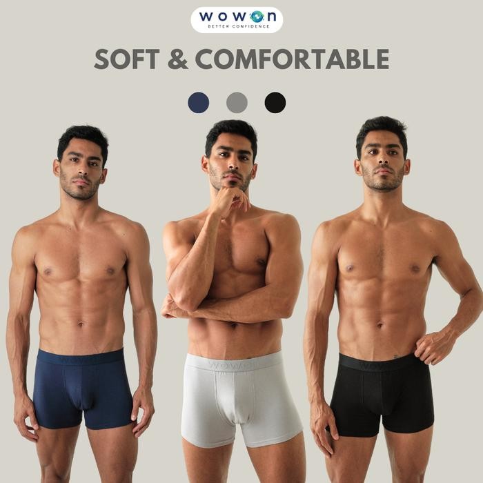 Wowon Men Boxer - Celana Dalam Pria - Extreme Comfort - 3 Pcs
