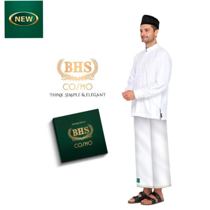sarung tenun BHS COSMO putih polos Tumpal/original exclusive