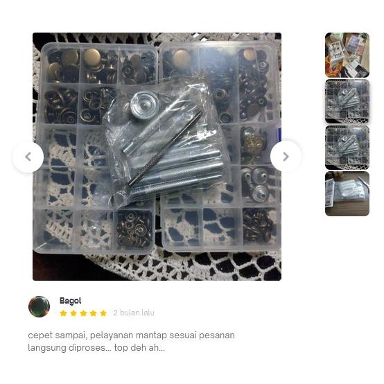 Set Alat Pasang/Getok Paku Kancing Snap/Keling