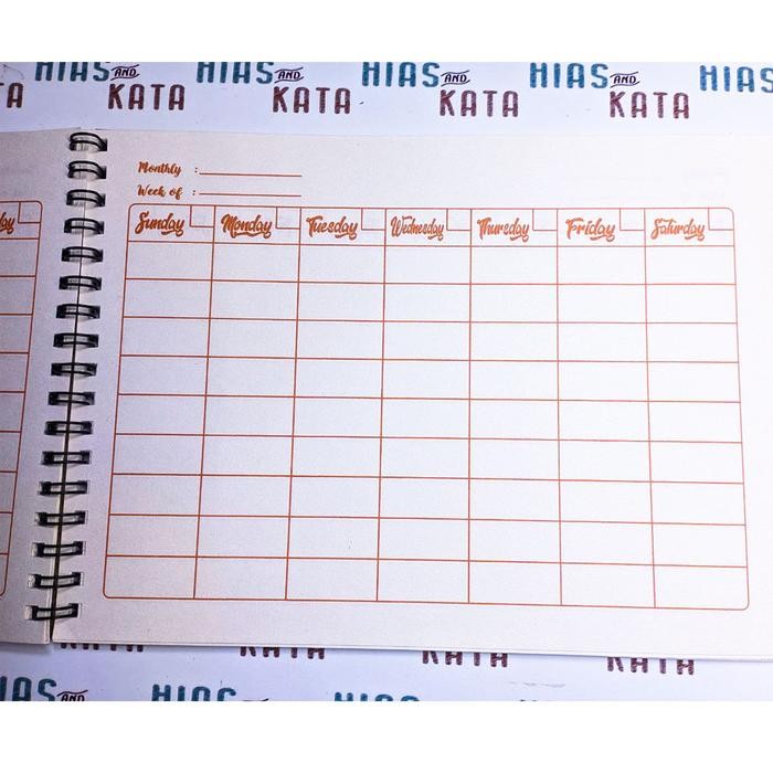 

Weekly Planner Book Paper Notes Goals Buku Agenda Planner A5 #Gratisongkir