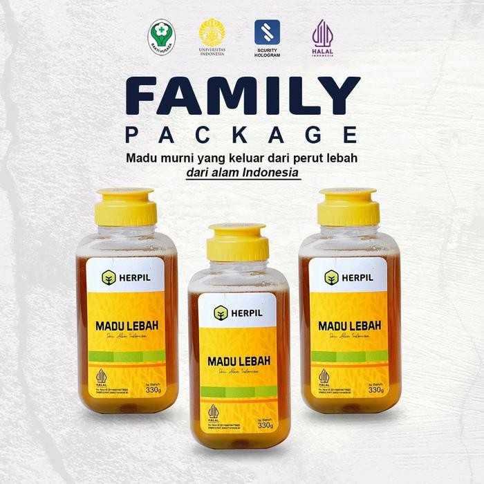 

FAMILY PACKAGE [MADU LEBAH HERPIL] Madu Murni Multiflora 100% Alami