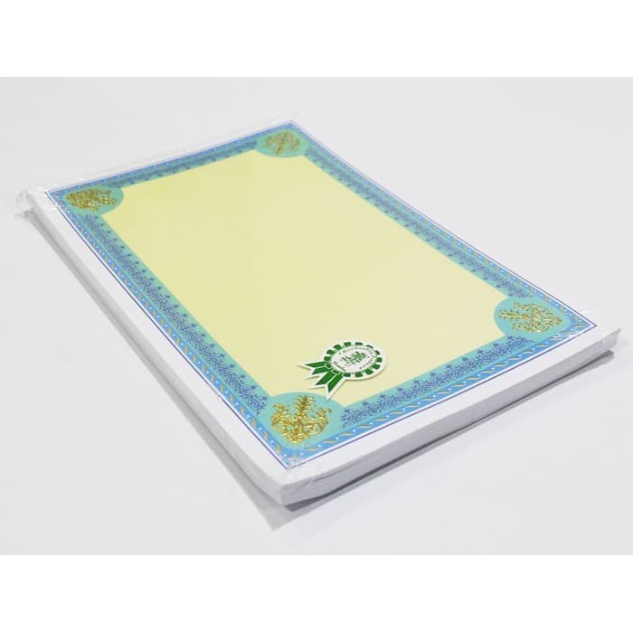 

Bamboo Blano Erta Piagam Ertifiat Artu Ti Folio Blue 50 Heet