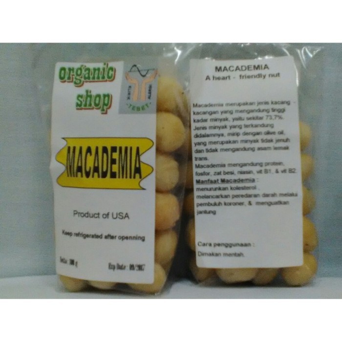 

Terlaris! Organic Shop - Macadamia - 100 gr