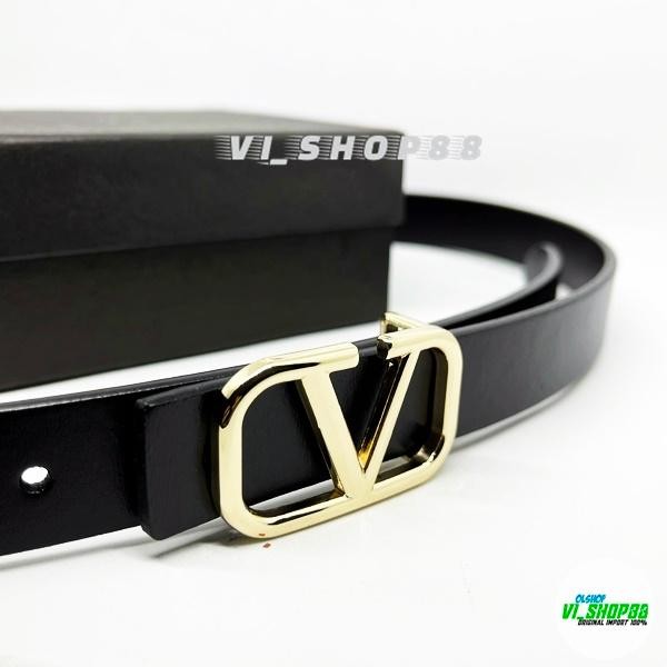 Belt Valentino Kulit Asli 2.5cm Ikat Pinggang Wanita Import