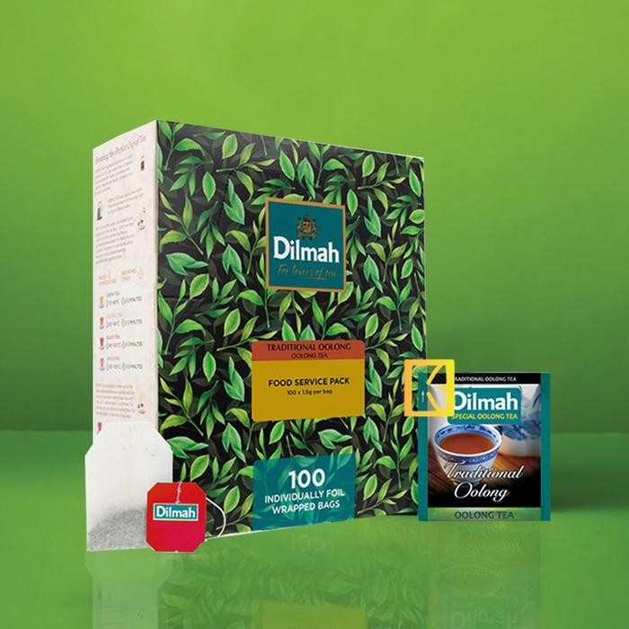 

Dilmah Foil Envelope Traditional Oolong 100s - Teh Celup Tea Hijau Herbal