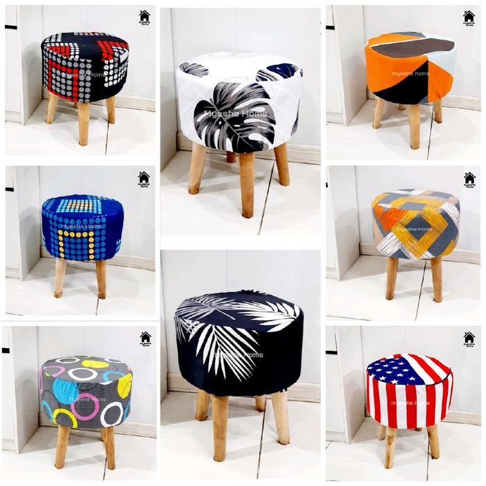 Cover Kursi Stool Bulat / Sarung Kursi Stool Bulat (TANPA KURSI)