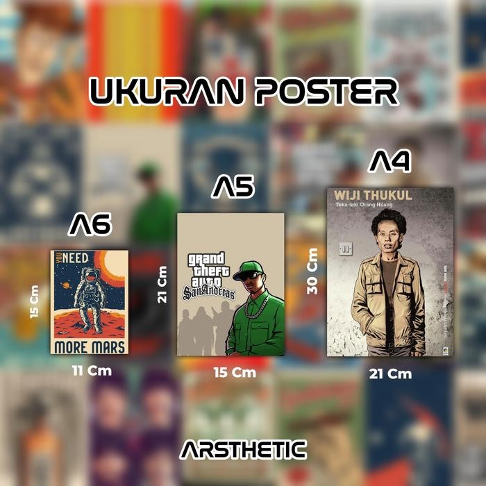 Paket Poster Dinding Aesthetic hitam putih