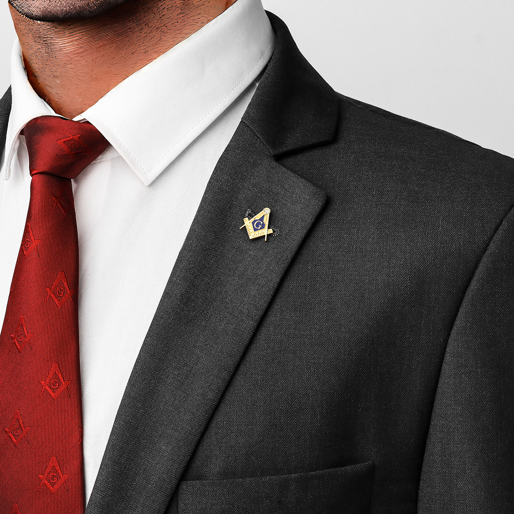 HAWSON Freemason Masonic lapel Pins brooch for men ,Gift Box Packed, Masonic Cufflinks for Freemason
