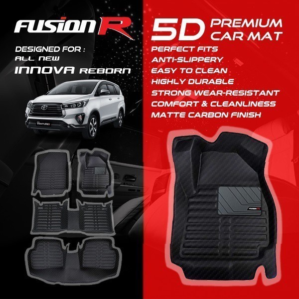 Fusion R Karpet Mobil 5D Innova Reborn / Premium Car Carpet Carbon