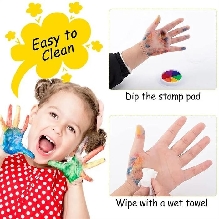 

Artemedia - 25 Warna Cap Tangan Painting Finger Painting Melukis Dengan Jari Anak