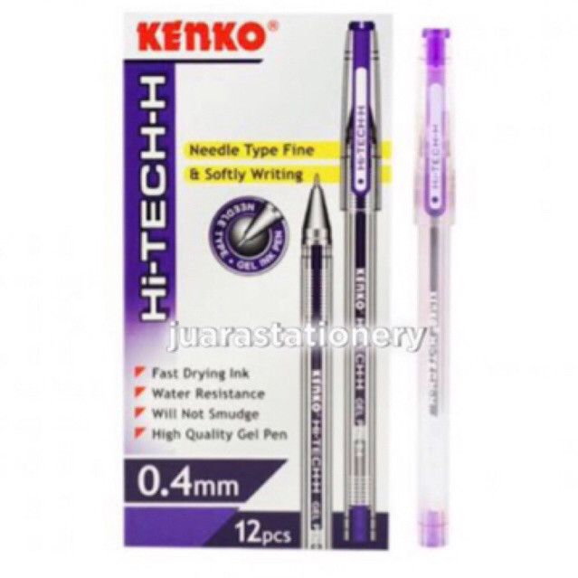 

(1 LUSIN 12PCS) Pulpen Hitech Kenko/Benefit/ Koala Pink Oren Ungu Hijau
