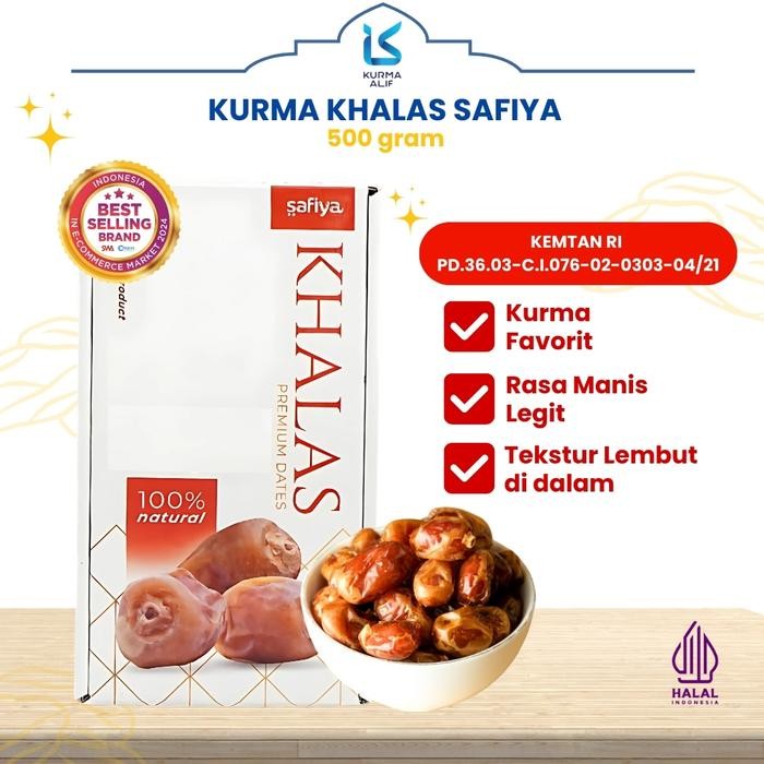 

YOUBBYSHOP KURMA KHALAS SAFIYA 1 KG KURMA KHOLAS OLEH OLEH HAJI UMROH