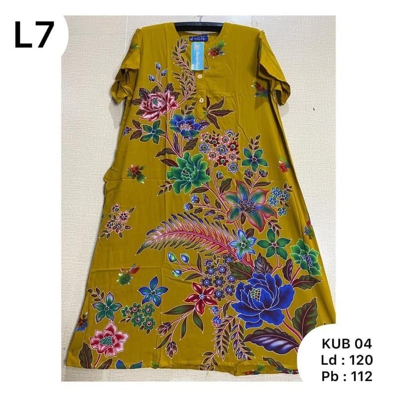 Batik Kencana Ungu Terbaru Label Biru Original Asli Terbaru Daster Cantik Wanita Dewasa Model