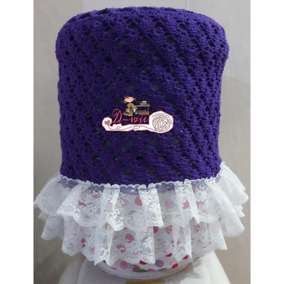 PENAWARAN SPESIAL TUTUP SARUNG GALON RAJUT / COVER GALON / UNGU / TUTUP DISPENSER WRT