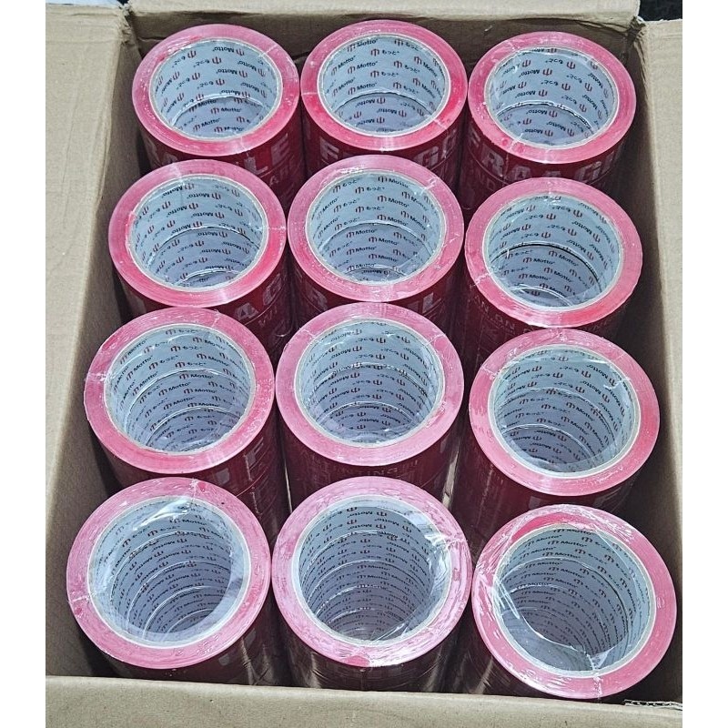 

LAKBAN FRAGILE 6PCS 48MM X 100YARD LAKBAN JANGAN DIBANTING MERAH / PUTIH