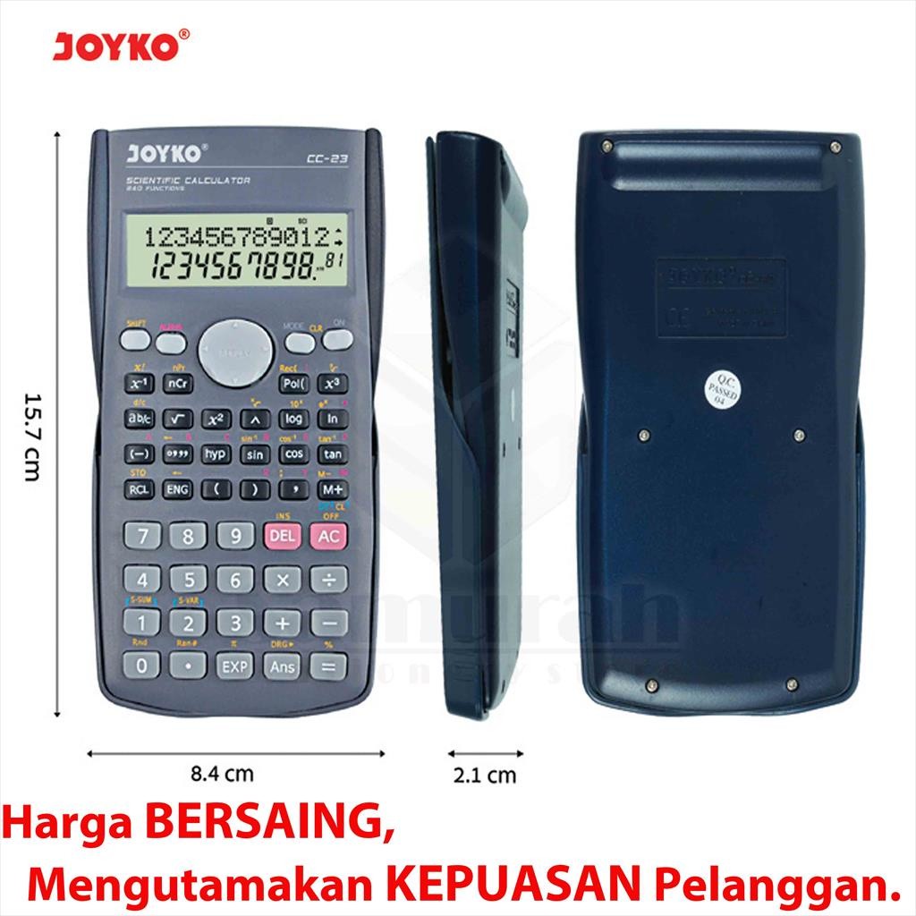

Kalkulator Meja Joyko CC 23 Sin Cos Tan 240 Functions / Calculator Rumus CC-23
