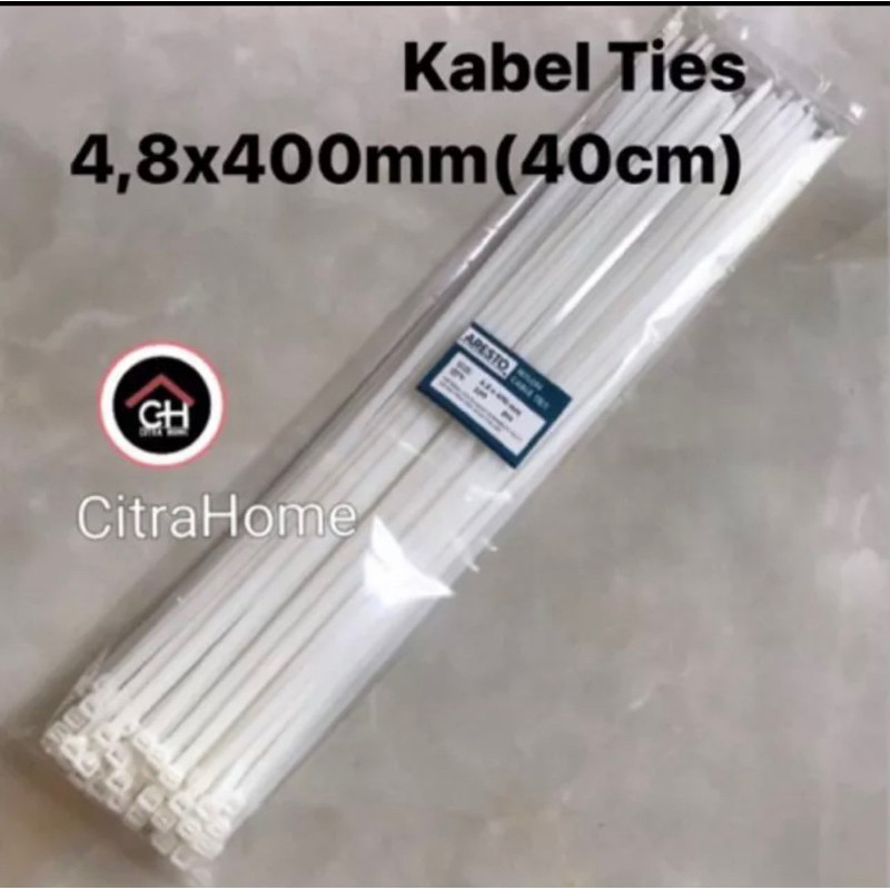 

Kabel Ties Aresto 4,8x400mm Putih & Hitam (100pcs)