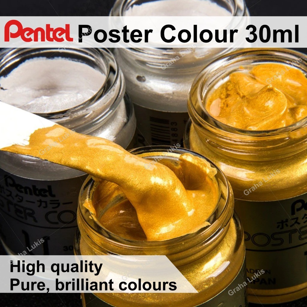 

PENTEL POSTER COLORS 30ML - GOLD/SILVER - CAT POSTER