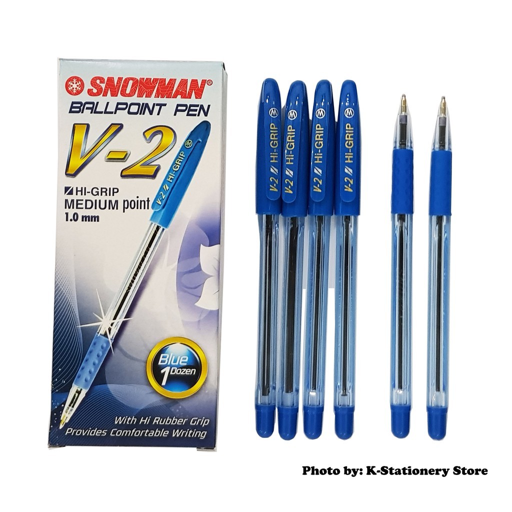

[Lusin] Bolpen Snowman Ballpoint Pen V-2 MEDIUM Semi Gel HI-GRIP [Lusin]