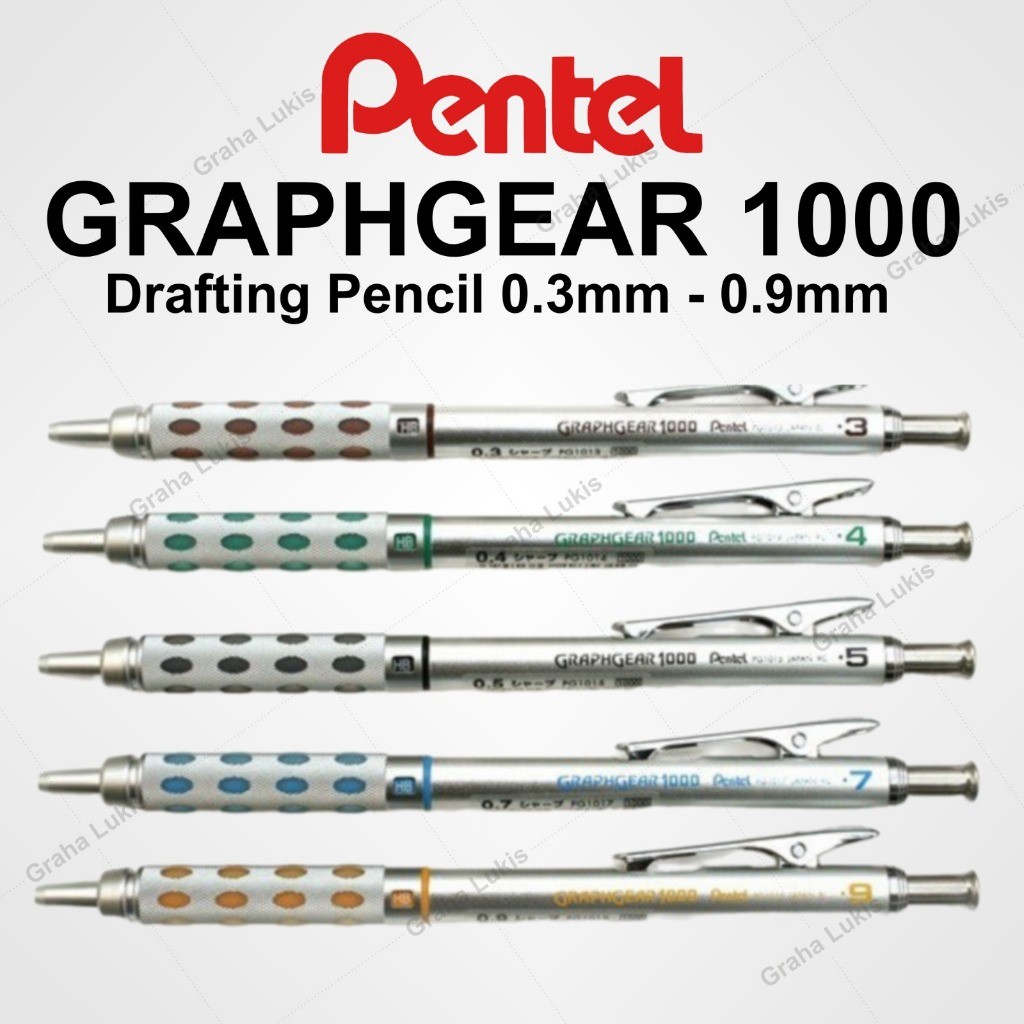 

Pentel Graph Gear 1000 Drafting Pencil - 0.3 / 0.5 / 0.7 / 0.9 mm