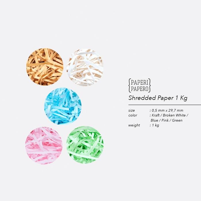 

Shredded Paper / Kertas Potong Cacah Serut Cokelat 1 Kg (1000 Gram)
