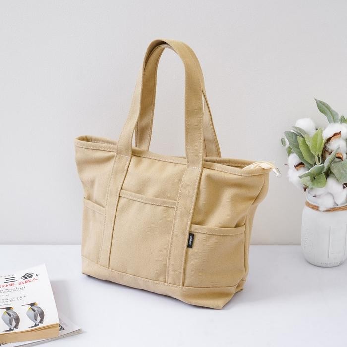 Ataru Tas Tangan Canvas - Krem Beige