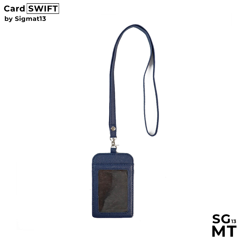 

Lanyard SWIFT - ID Card Holder Name Tag Gantungan ID CARD Lanyard Name Tag Kulit 3 Slot Tempat Kartu