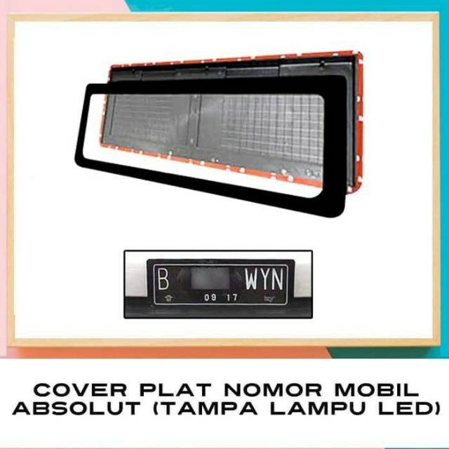 DUDUKAN PLAT NOMOR MOBIL ACRYLIC PLAT MOBIL AKRILIK MIKA (TANPA LED) 1PCS