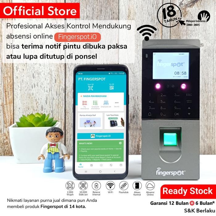 Mesin Absensi Wajah FINGERSPOT Revo WFA 207 NC - Revo WFA-207NC