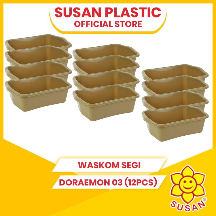 NEW PRODUCT SUSAN -(12PCS) - WASKOM SG DORAEMON 03 (BESAR) - BASKOM KOTAK - BAK PASIR KUCING -