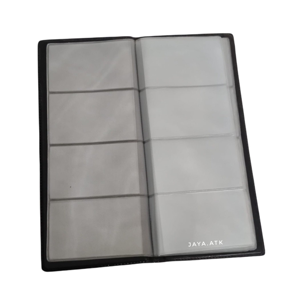 

BUKU PENYIMPANAN KARTU NAMA 48 NAME CARD HOLDER HITAM KULIT PVC 4 SUSUN TOYO
