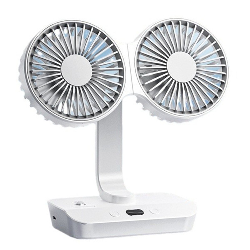 ABRU-Double Sided Fan, Desktop Oscillating Dual Fan, Double Desktop Oscillating Fan, USB Rechargeabl
