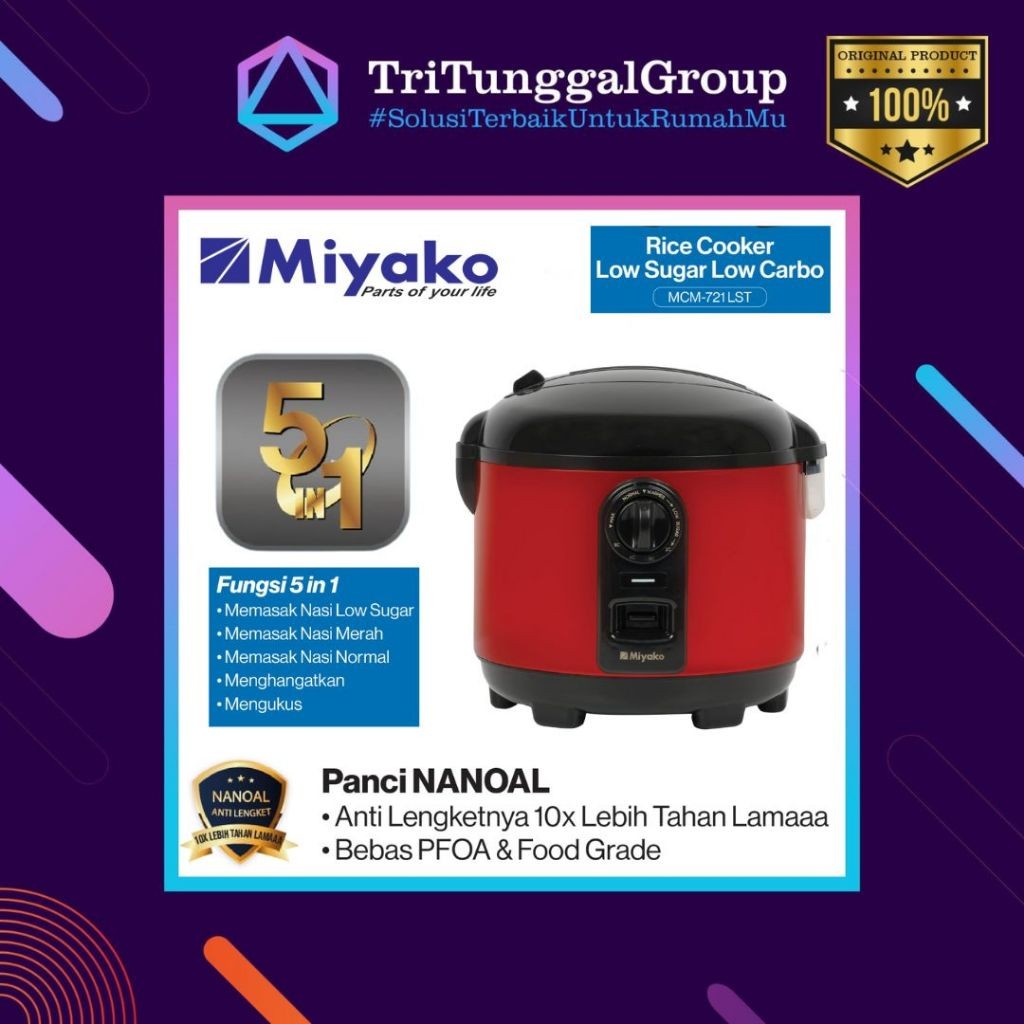(BAYAR DI TEMPAT) (HARGA PROMO) MAGIC COM / RICE COOKER MIYAKO MCM-721 LST / MCM721LST / MCM 721 LST