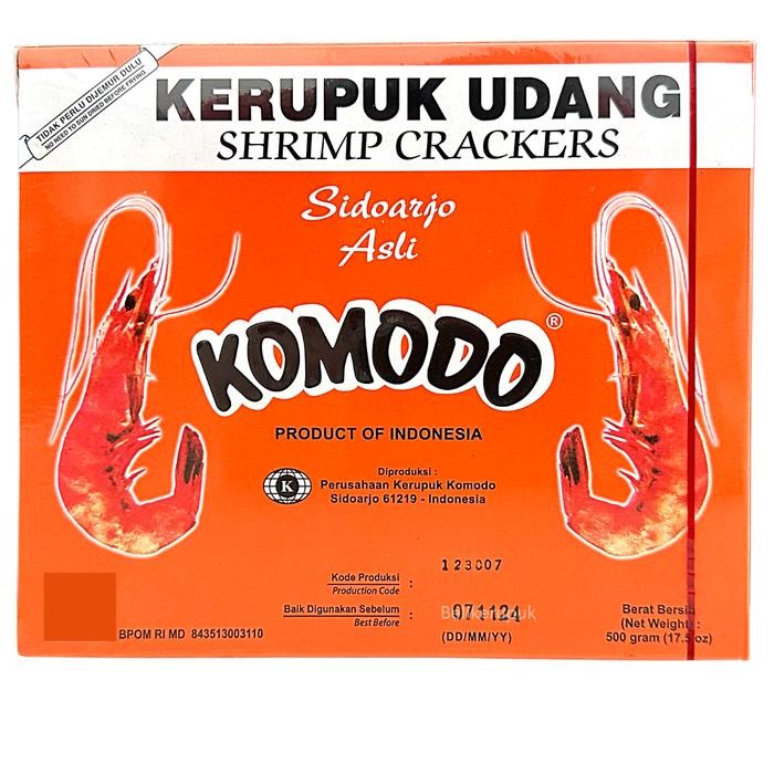 

Komodo Merah Kotak Kerupuk Udang Mentah 500G Krupuk Udang Makanan Food Best Seller