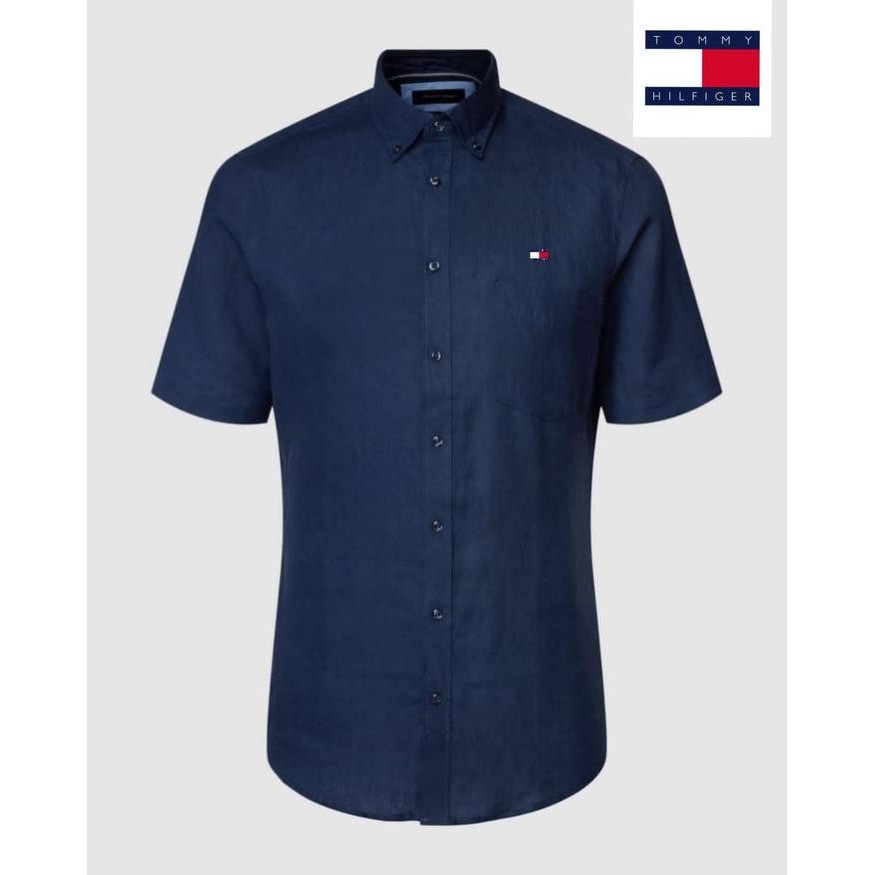 BEST SELLER Kemeja pendek polos premium TOMMY HILF // kemeja pendek premium TOMMY HILF