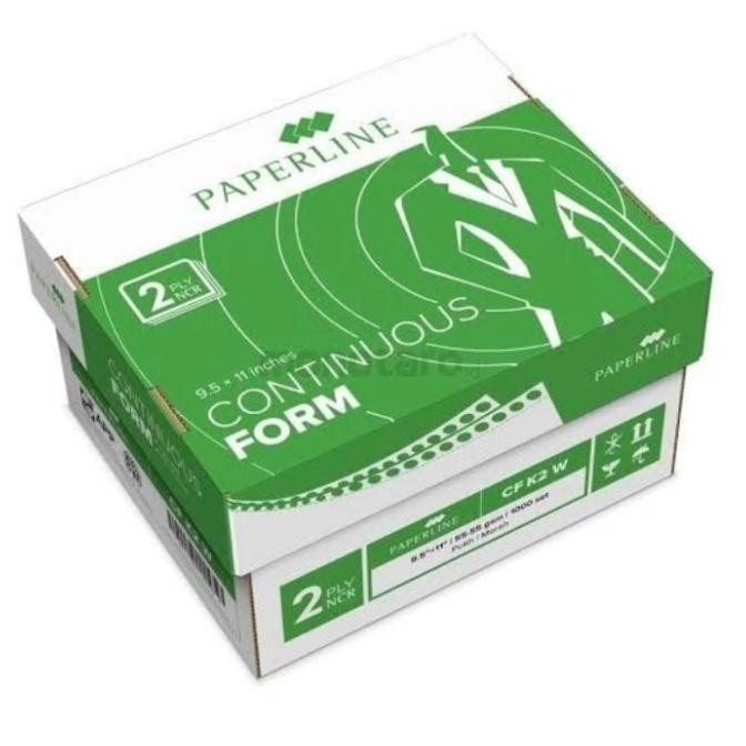 

continuous form/kertas komputer 2 ply paperline 9,5 x 11 putih -merah