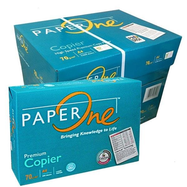 

kertas HVS A4 75 gr Paper One (1 box = 5 rim)