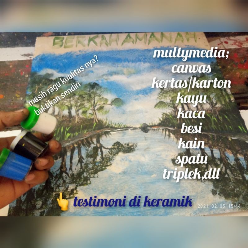 

Cat Lukis Semi Acrylik 1Set 5Warna Anti Pudar