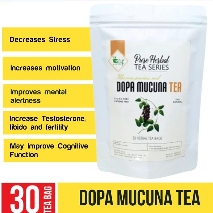 

DOPA MUCUNA TEA : Mucuna Pruriens Seed Tea Isi 30 Tea Bag