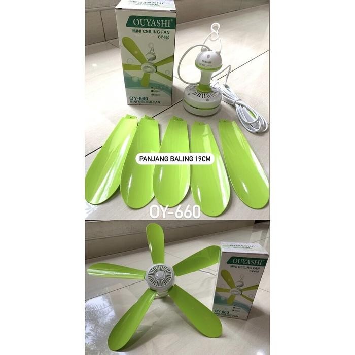 JTTOP" KIPAS ANGIN GANTUNG OUYASHI TIPE OY-660, OY-760, OY-860 HIJAU BALING 5