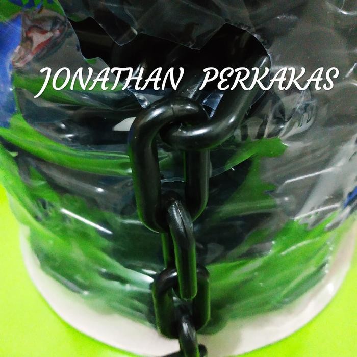 JTTOP" RANTAI PLASTIK HITAM 8MM/RANTAI TALANG PLASTIK HITAM 8MM/MTR