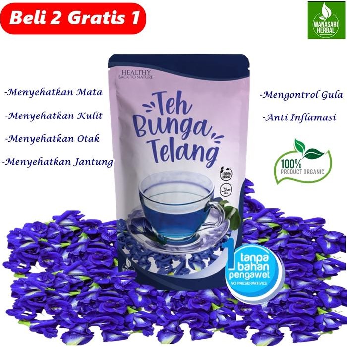

TEH BUNGA TELANG ALAMI BUTERFLY PEA Air Tea