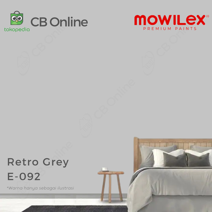 MOWILEX CAT TEMBOK - RETRO GREY E-092 - PAIL