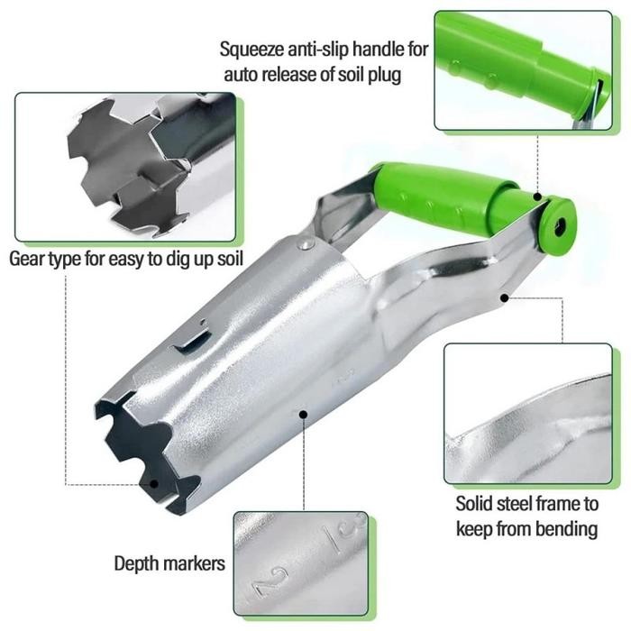 Alat Pelubang Tanah Tanaman Manual Pelubang Tanah Pertanian Alat Penanam Bibit Alat Pertanian