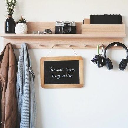 PREMIUM Gantungan baju - tempat kunci - ambalan kayu - rak dinding - kapstok