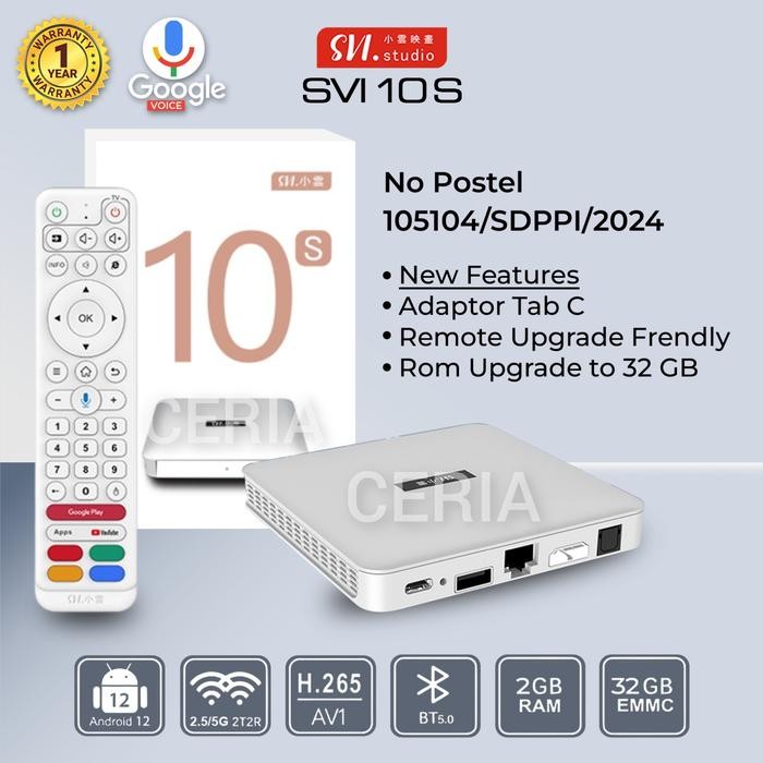 Tv Box Terbaru Svi Cloud 10s Android 12 Ram 2GB Rom 32Gb Original