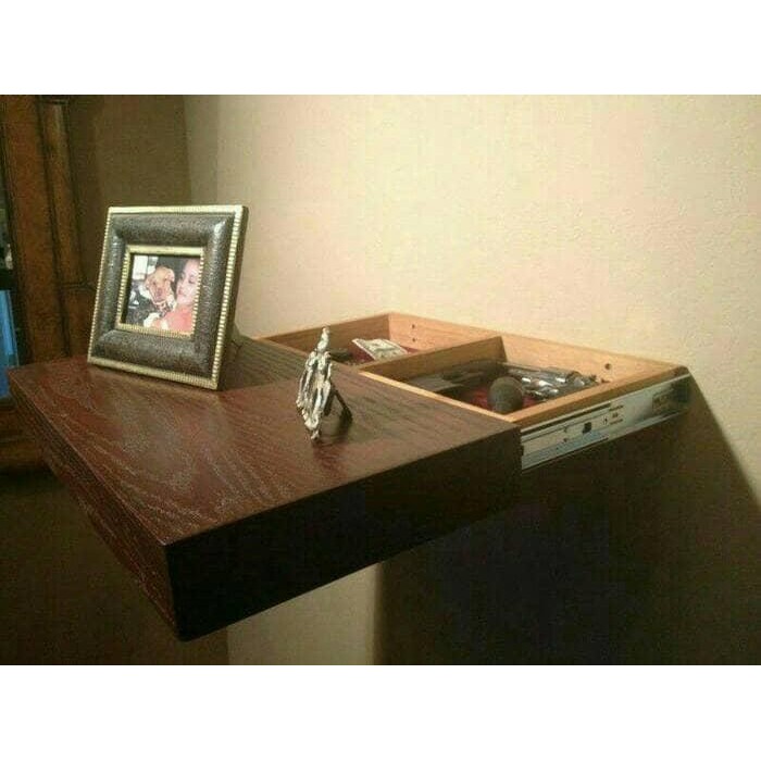 PREMIUM Rak Laci Melayang Floating Shelves / Laci Rahasia / Storage / Ambalan